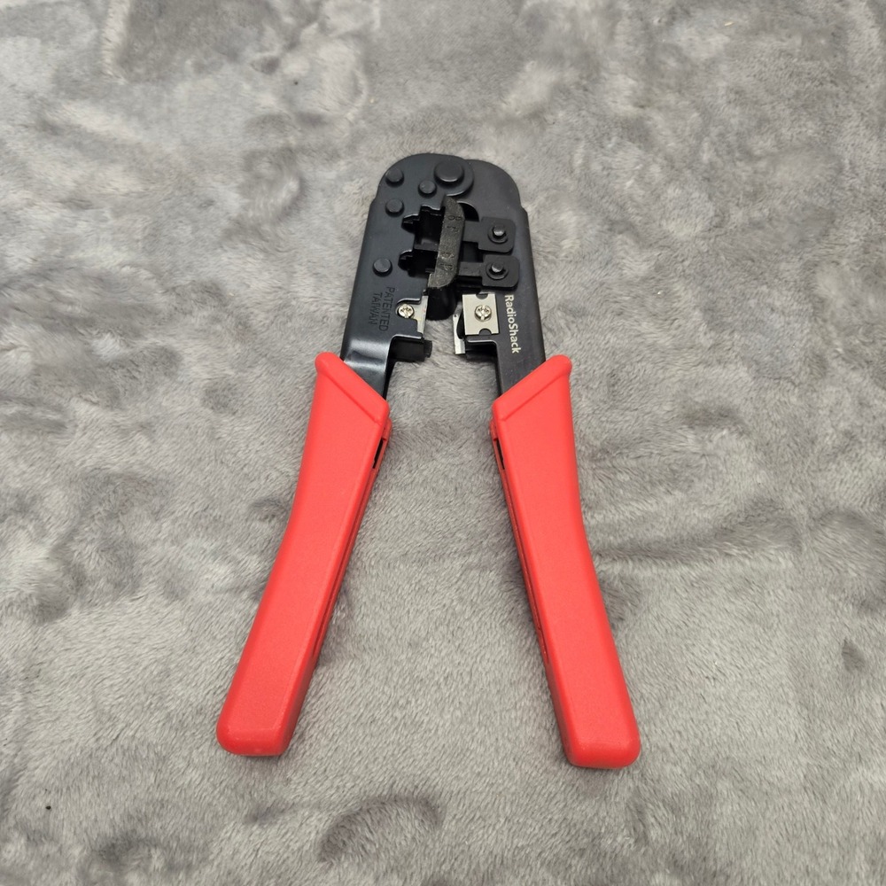 RadioShack Modular Crimping Tool 8P 6P Network Telephone RJ45 RJ11 Red Black